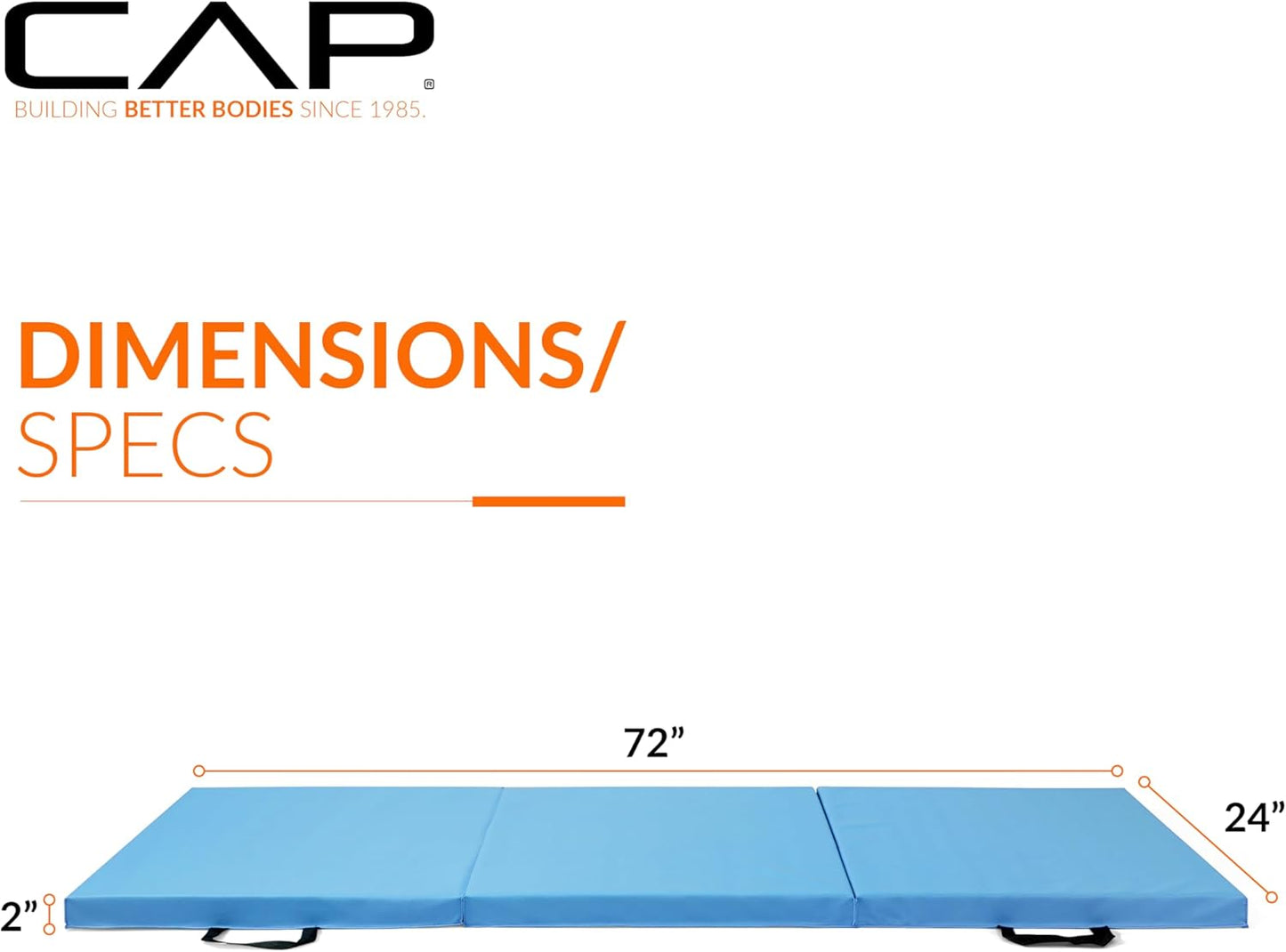 CAP Barbell All Purpose Folding Anti Tear Exercise Training Aerobic Fitness Gym & Gymnastics Balance Mat | Multiple colors