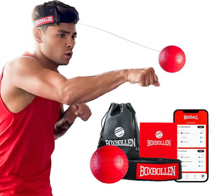 Boxbollen® Boxing Reflex Ball – Celebrity-Endorsed Reaction Trainer | App-Connected Punch Counter | Fun Fitness for All Ages | Improve Coordination & Agility | Ideal Gift for Home Workouts