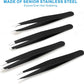 Tweezers Set – Precision Stainless Steel for Eyebrows & Hair Removal