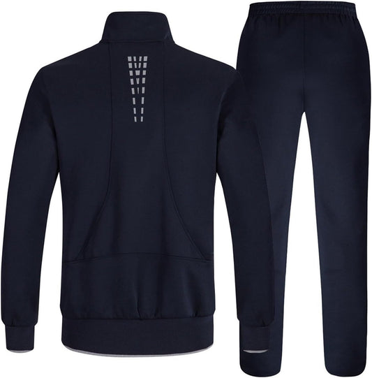 TBMPOY Men's Tracksuits Sweatsuits for Men Sweat Track Suits 2 Piece Casual Athletic Jogging Warm Up Full Zip Sets