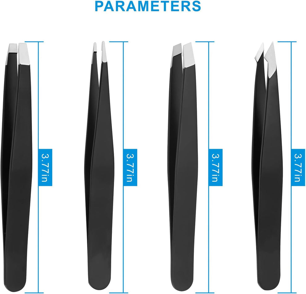 Tweezers Set – Precision Stainless Steel for Eyebrows & Hair Removal