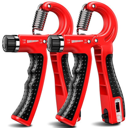 KDG Hand Grip Strengthener 2 Pack Adjustable Resistance 10-130 lbs Forearm Exerciser，Grip Strength Trainer for Muscle Building and Injury Recovery for Athletes