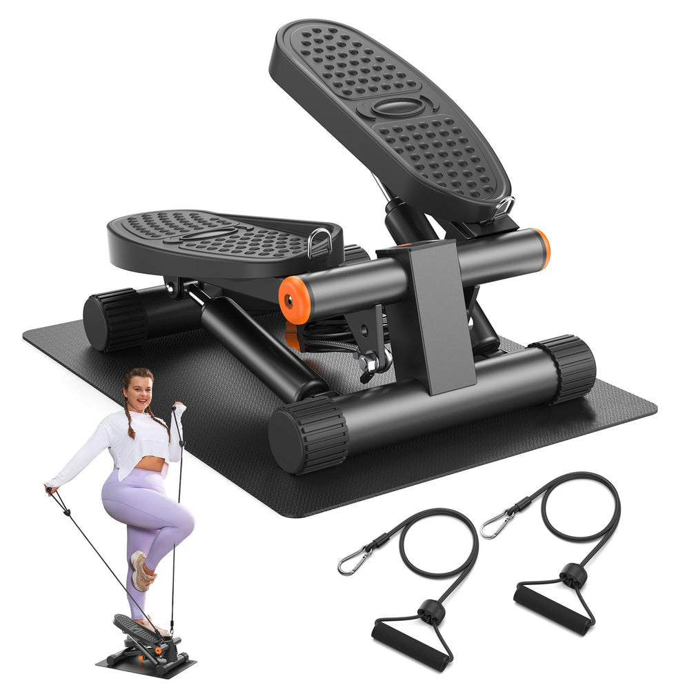 Mini Stair Stepper with Bands – 300LB Capacity, LCD Monitor, Home Workout Equipment