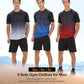 BOOMCOOL Gym Clothes for Men Workout Shirts Sets Outfits 3 Pack for Running Football Athletic Exercise Fit for Out T Sports